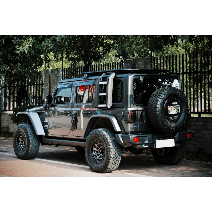 Bagażnik dachowy aluminiowy z drabinką – Jeep Wrangler JLU 2018+ - ujęcie 5