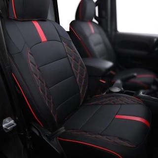 Pokrowce foteli Jeep Wrangler JLU 4D 2018+ czerwone