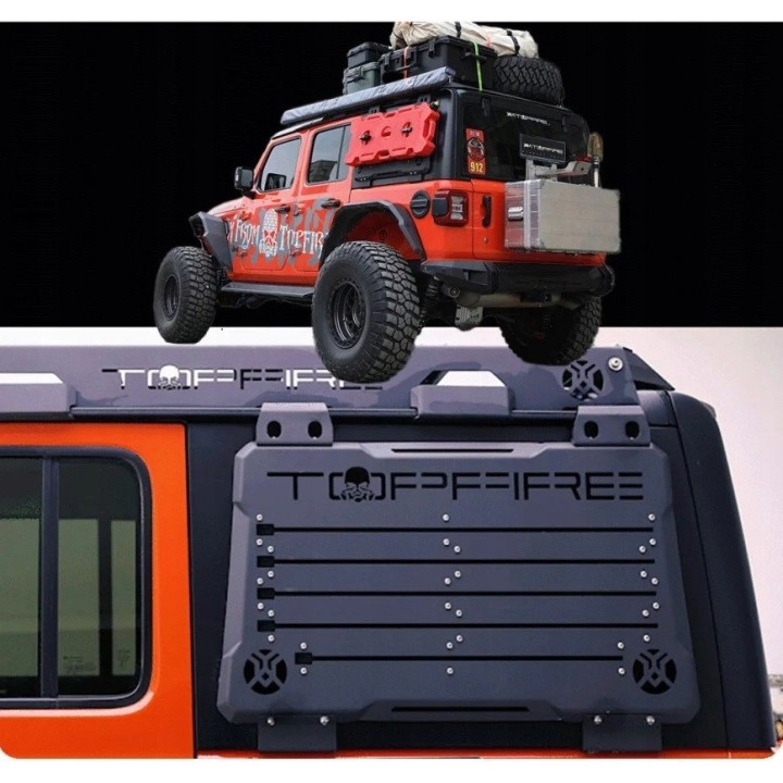 Panele bocznych szyb TopFire Jeep Wrangler JLU P+L