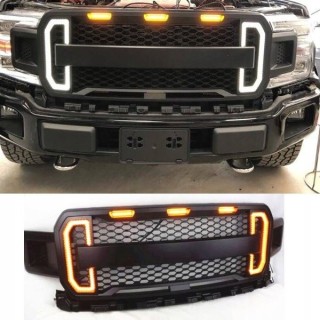 Atrapa grilla z LED Ford F150 2018-2019, czarna