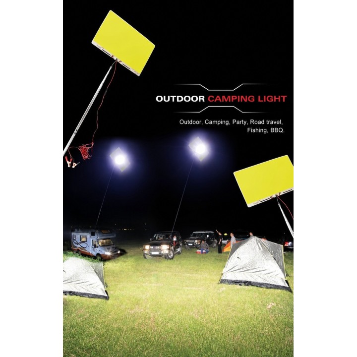Latarnia kempingowa LED 125 W 12 V na maszcie — TX-KE 125W