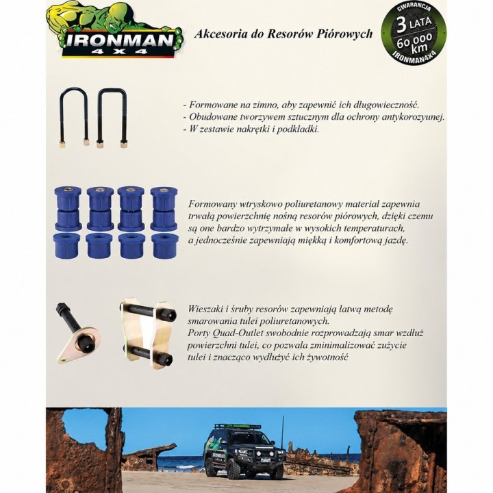Komplet tulei resorów tył Ironman 4x4 — Toyota Land Cruiser FZJ/HZJ (1185UK) - ujęcie 3