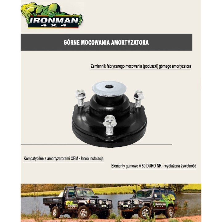 Wzmocnione górne mocowanie amortyzatora IRONMAN4X4 ISST017-B