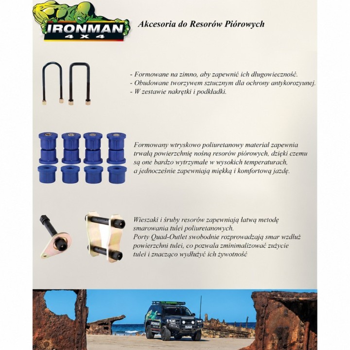 Komplet tylnich tulei resora IRONMAN4X4 Toyota Tacoma 1191UK