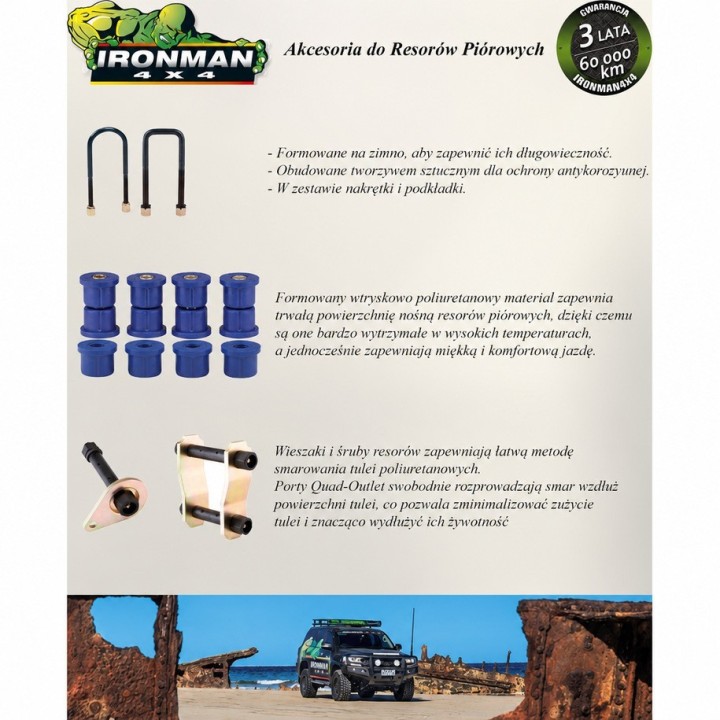 Tuleja wahacza przedniego wahacza przy moście Ironman 4x4 — Nissan Patrol Y60/Y61, Toyota Land Cruiser (832RT) - ujęcie 3