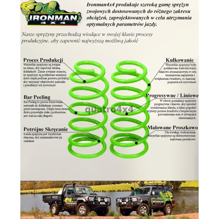 Sprężyny tylne Ironman 4x4 wzmocnione lift 6" NISS044C