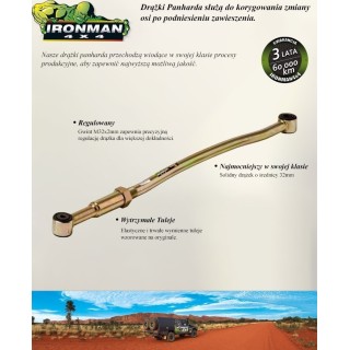 Przedni regulowany drążek panharda Ironman 4x4 — Toyota Land Cruiser (PANHARD013) - ujęcie 2