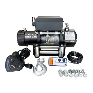 Escape 6000ES Winch 2727 kg with Steel Cable | 12V