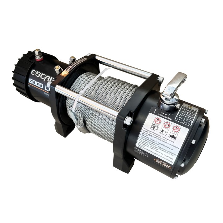 Wyciągarka Escape 6000ES 2727 kg z liną stalową | 12V
