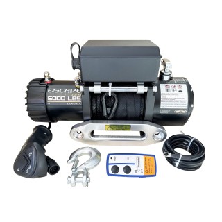 Escape 6000ES Winch 2727 kg, Grey Synthetic Rope | 12V