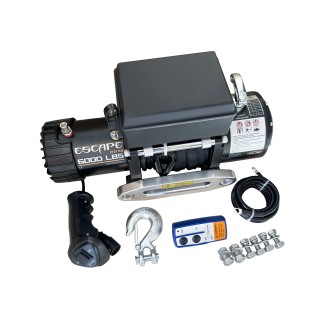 Escape 6000ES Winch 2727 kg, Grey Synthetic Rope | 12V