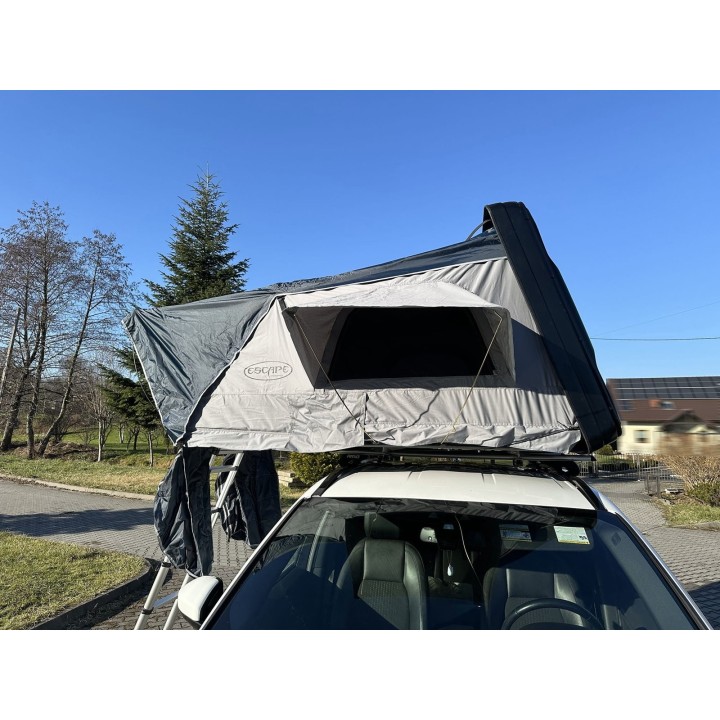 Escape VARIO 160 cm szary, czarna pokrywa – namiot dachowy