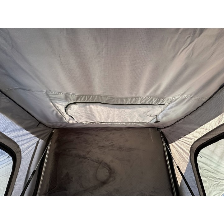 Escape VARIO 160 cm szary, czarna pokrywa – namiot dachowy
