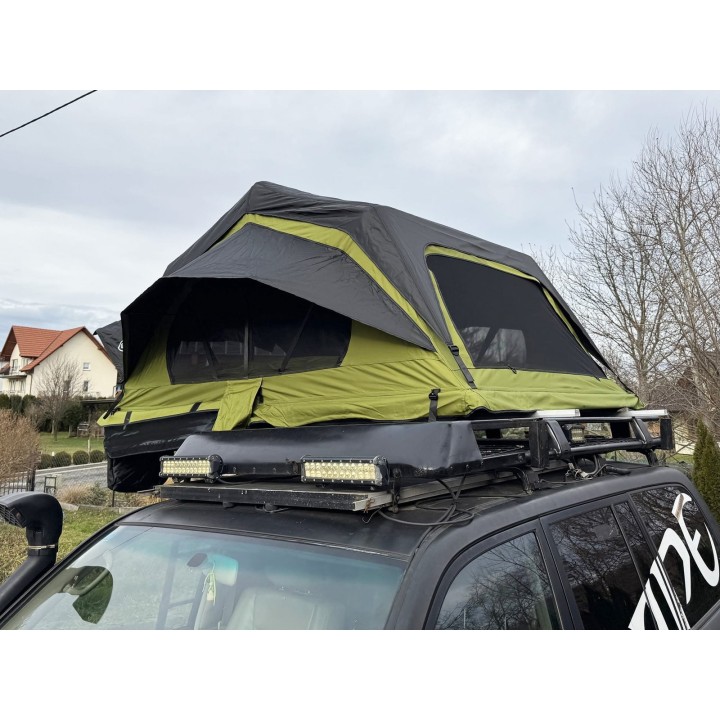 Escape HYBRID 160 cm zielony – namiot dachowy | Szekla4x4