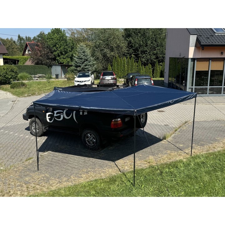 Zadaszenie FOX HD 270° 2,5m z oświetleniem LED str. pasażera Granatowe Escape - ujęcie 4