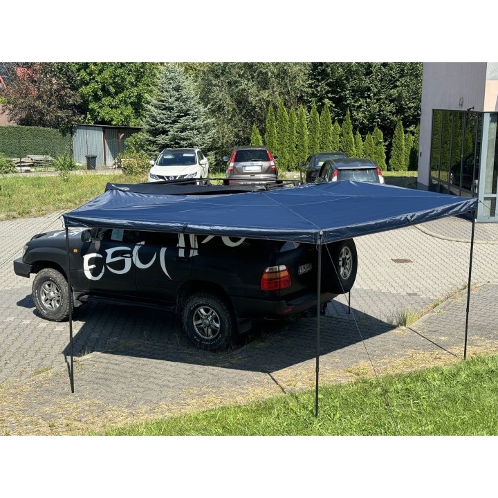 Zadaszenie FOX HD 270° 2,5m z oświetleniem LED str. pasażera Granatowe Escape - ujęcie 22