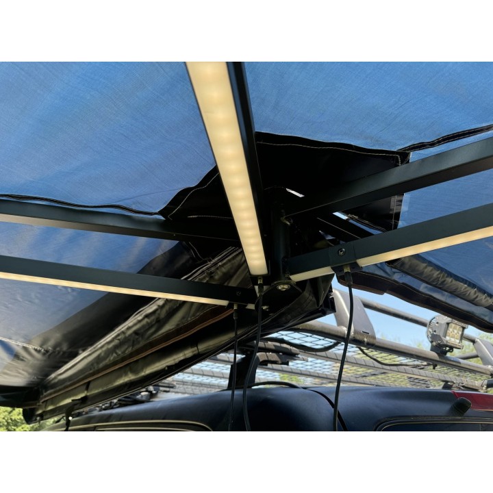 Zadaszenie FOX HD 270° 2m z oświetleniem LED str. pasażera Granatowe Escape - ujęcie 10