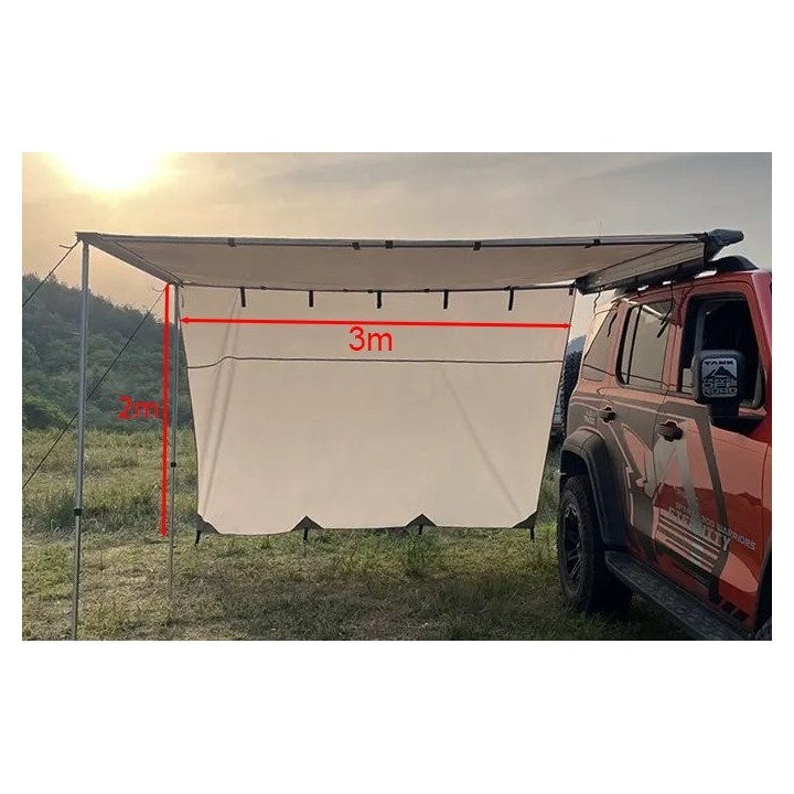 Ścianka do markizy 3 m piaskowa – Escape | Szekla4x4
