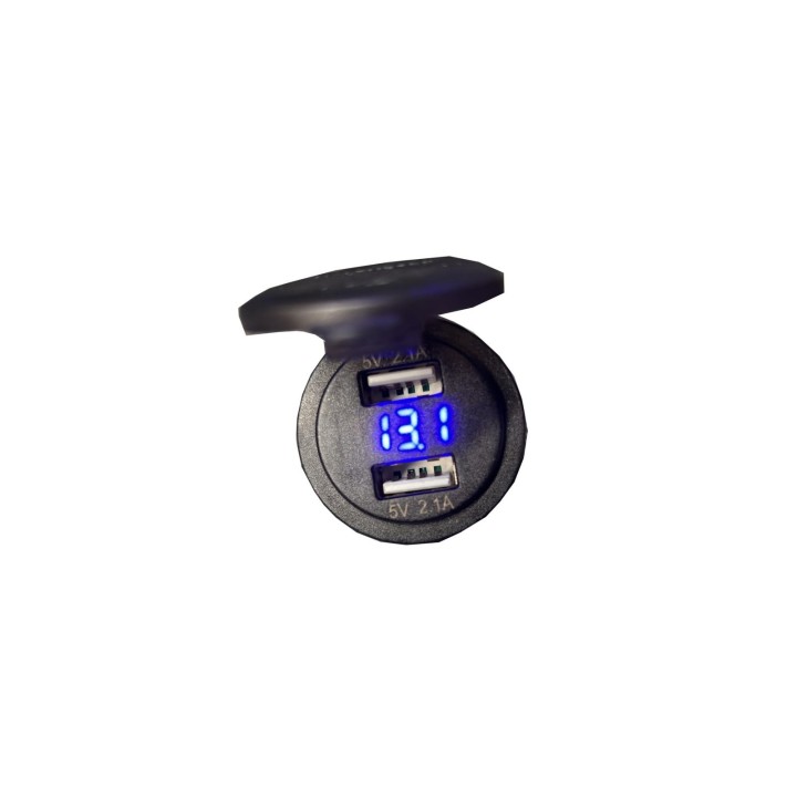Ładowarka 2× USB 5V 2,1A z woltomierzem Escape - ujęcie 2