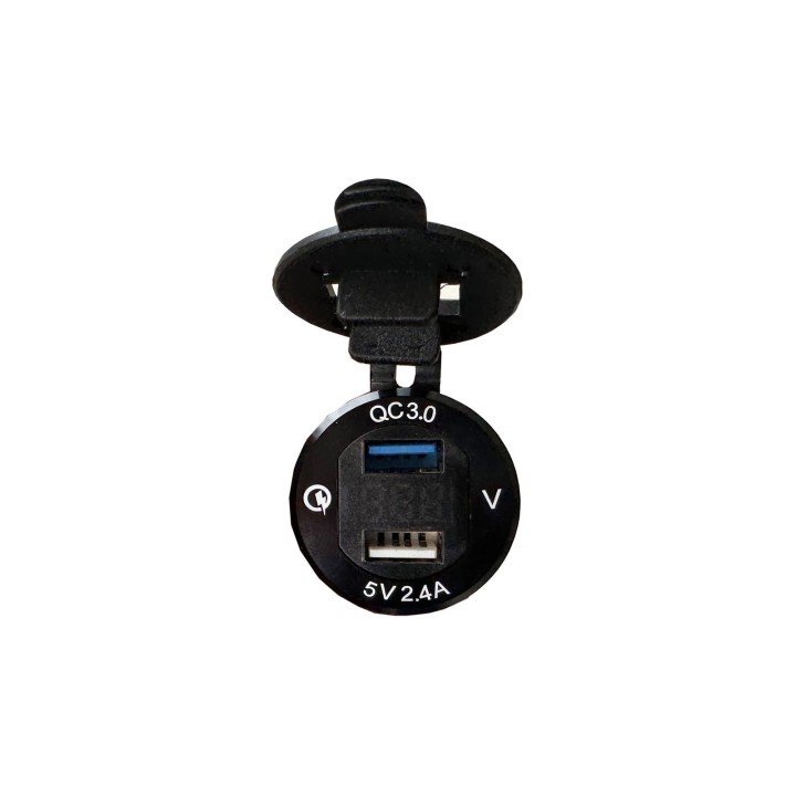 Ładowarka 2× USB 5V Quick Charge 3.0 i 2,4A z woltomierzem Escape - ujęcie 3