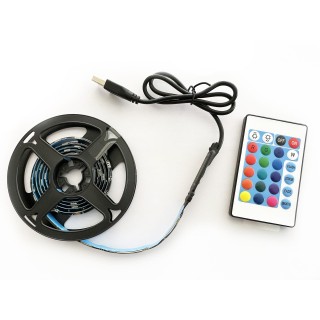 Taśma LED RGB z pilotem do namiotu dachowego, 1 m, USB Escape
