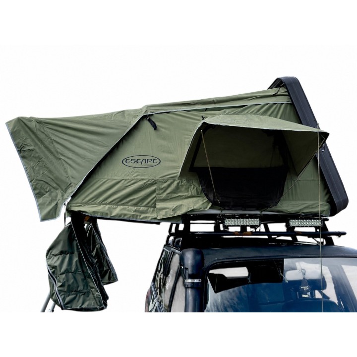 Escape VARIO 210 cm zielony, czarna pokrywa – namiot dachowy