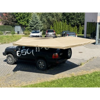 Zadaszenie FOX HD 270° 2,5m z oświetleniem LED str. kierowcy Piaskowe Escape