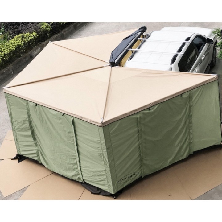 Ściany-namiot FOX z podłogą 2 m zielone – Escape | Szekla4x4