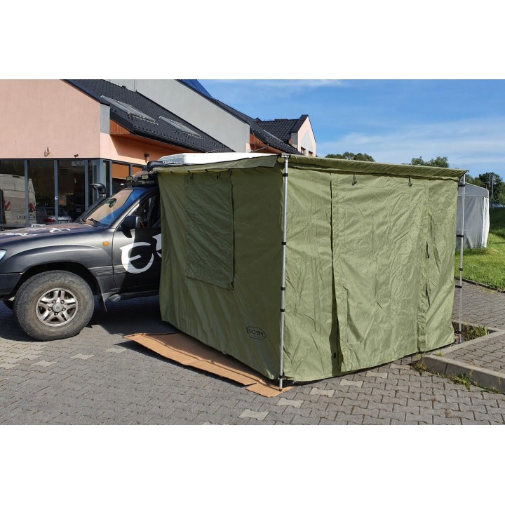 Ściany-namiot TYP 1 do markizy 2 x 2,5m zielone | Szekla4x4