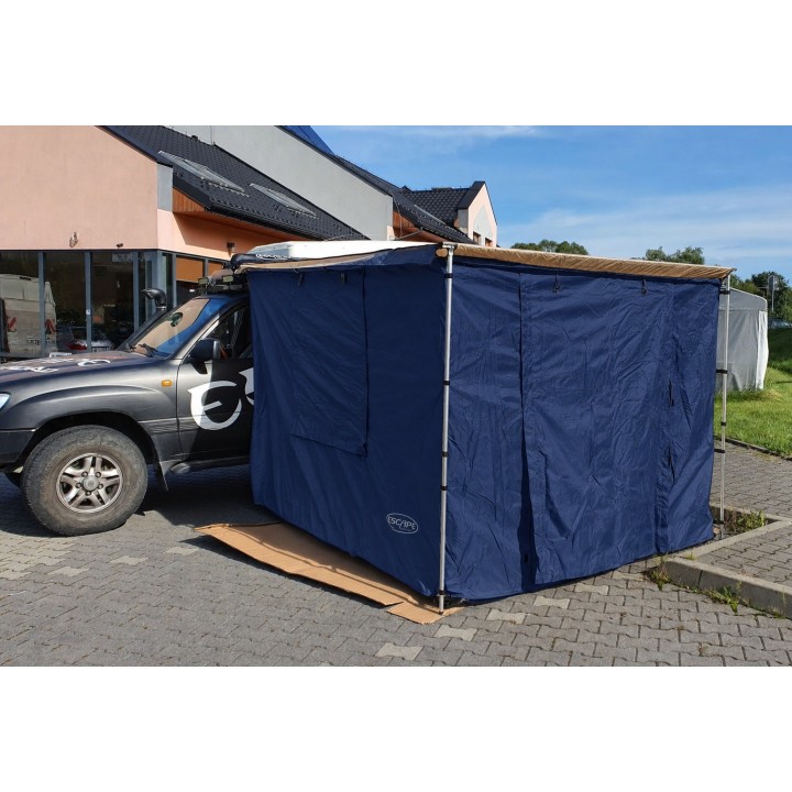 Ściany-namiot TYP 1 do markizy 2 x 3m granatowe | Szekla4x4