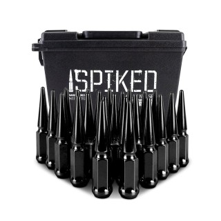 Nakrętki kół Spiked M14x1,5 czarne 24 szt. Mishimoto
