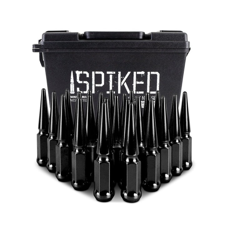 Nakrętki kół Spiked M14x1,5 czarne 24 szt. Mishimoto
