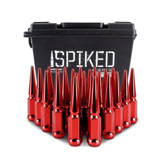 Nakrętki kół Spiked M14x1,5 czerwone 24 szt. Mishimoto