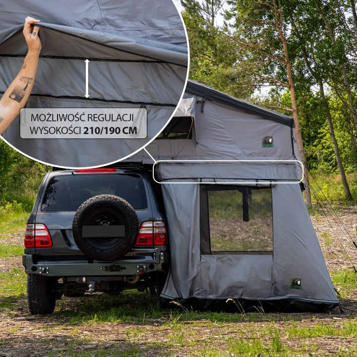 Przedsionek namiotu Wild Camp Hudson 160 szary | Szekla4x4