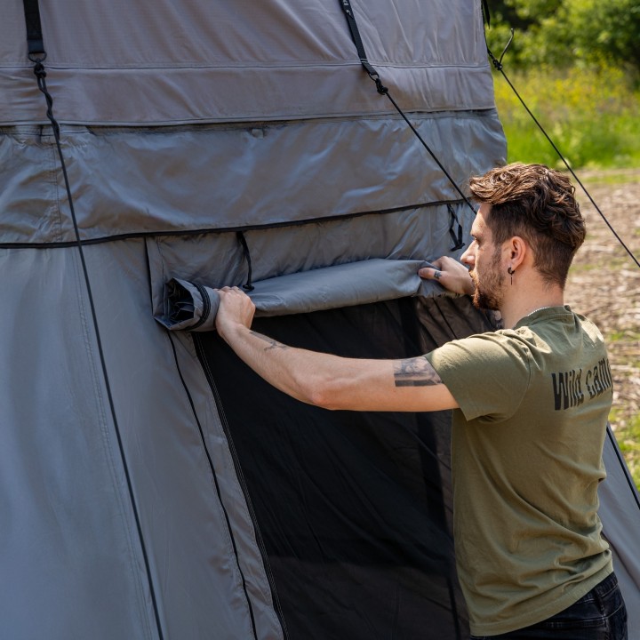 Przedsionek namiotu Wild Camp Hudson 160 szary | Szekla4x4