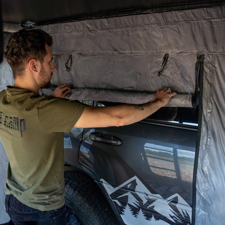 Przedsionek namiotu Wild Camp Hudson 160 szary | Szekla4x4