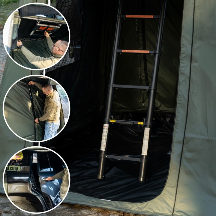Wild Camp Missisipi II 180 Tent Annex, Green | Szekla4x4