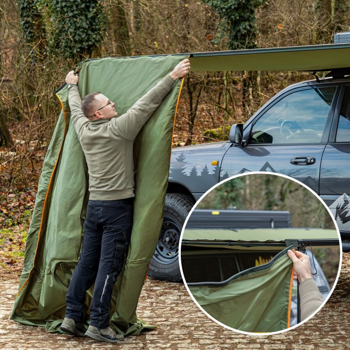Ściana frontowa markizy Wild Camp 2,5x2,5 m | Szekla4x4