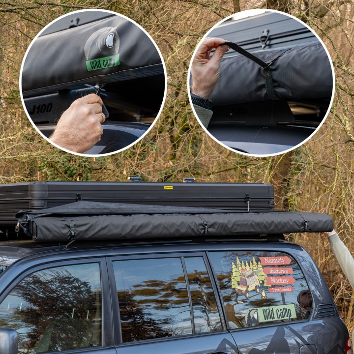 Wild Camp 2x2.5 m DAY&NIGHT Awning, Black | Szekla4x4