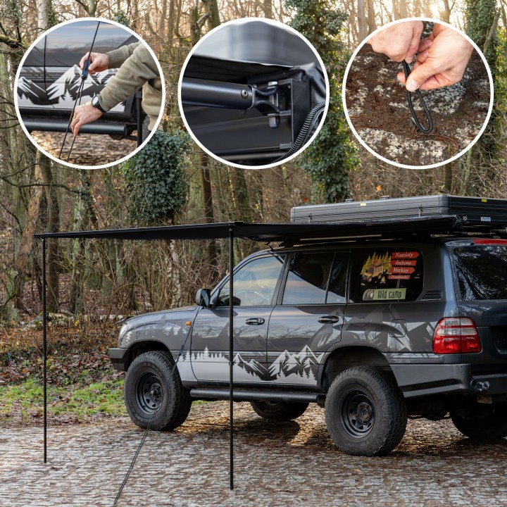 Markiza Wild Camp 2x2,5 m DAY&NIGHT czarna | Szekla4x4