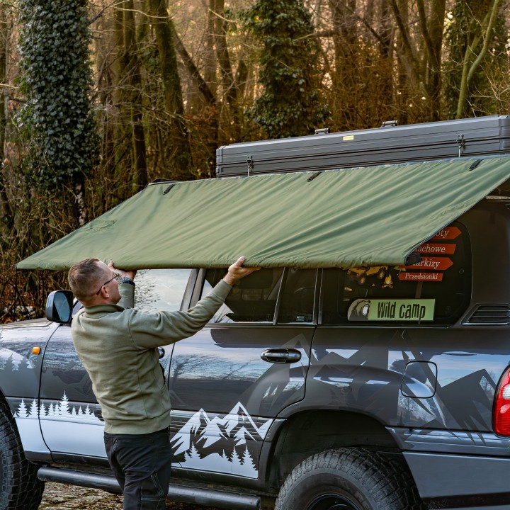 Markiza Wild Camp 2,5x3 m zielona z LED | Szekla4x4