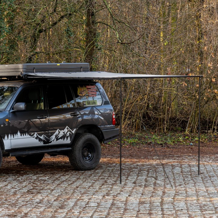 Markiza Wild Camp 2,5x2,5 m szara z LED | Szekla4x4