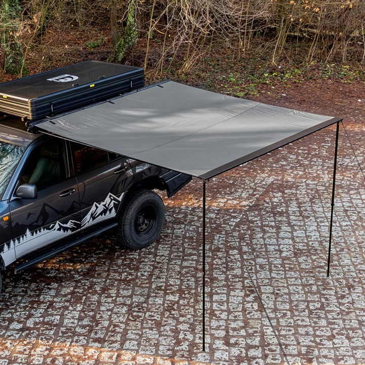 Markiza Wild Camp 2,5x3 m, szara, z LED | Szekla4x4