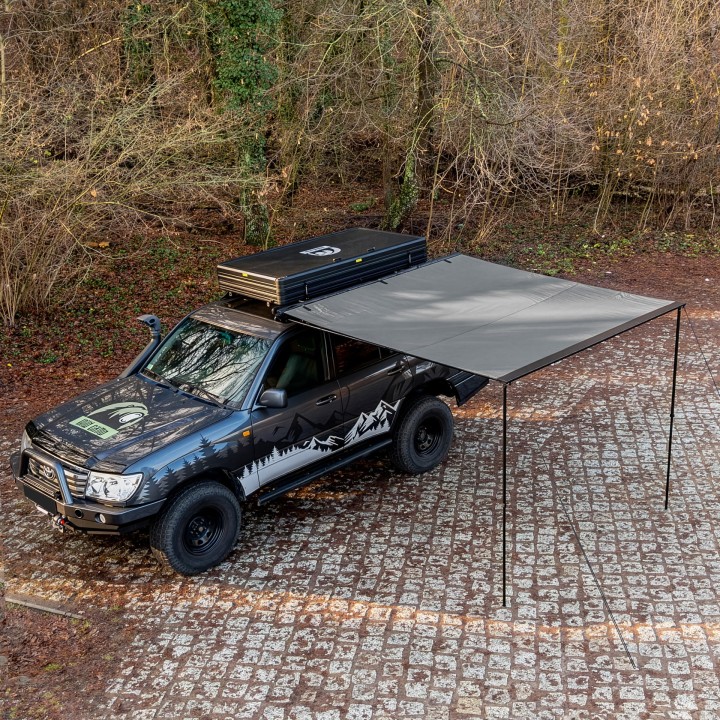 Markiza Wild Camp 2,5x3 m, szara, z LED | Szekla4x4