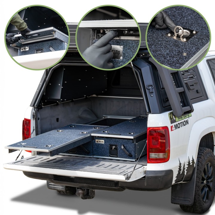 Szuflady wyprawowe Wild Camp do Ford Ranger | Szekla4x4