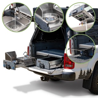 Kuchnia ze zlewem i szuflada Wild Camp KCT700-B | Szekla4x4