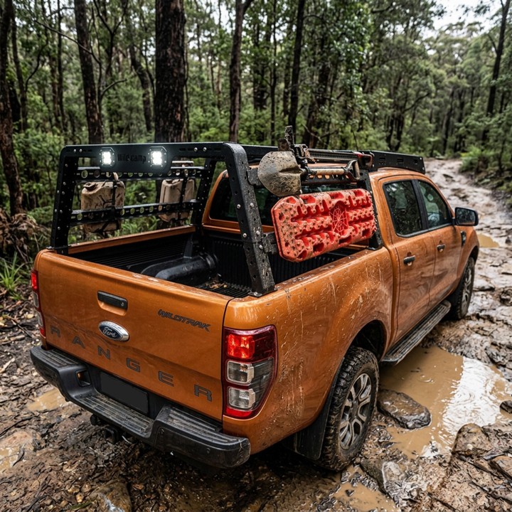 Bed Rack Wild Camp 130 cm z lampami LED na pakę | Szekla4x4
