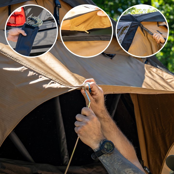Namiot dachowy Wild Camp Ohio 220 Military | Szekla4x4