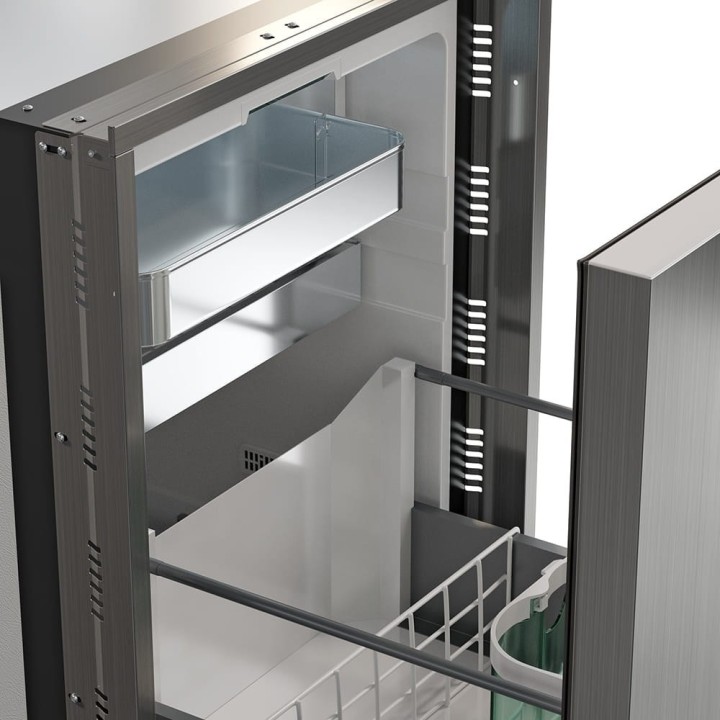 Yolco QL90 Silver – lodówka do zabudowy 85 l, 12/24V