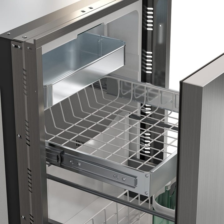 Yolco QL90 Silver – lodówka do zabudowy 85 l, 12/24V
